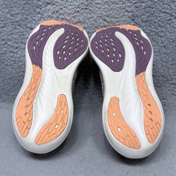 Asics Gel Nimbus 26 Womens Size 9.5 Running Shoes Oatmeal Faded Orange - Picture 8 of 9